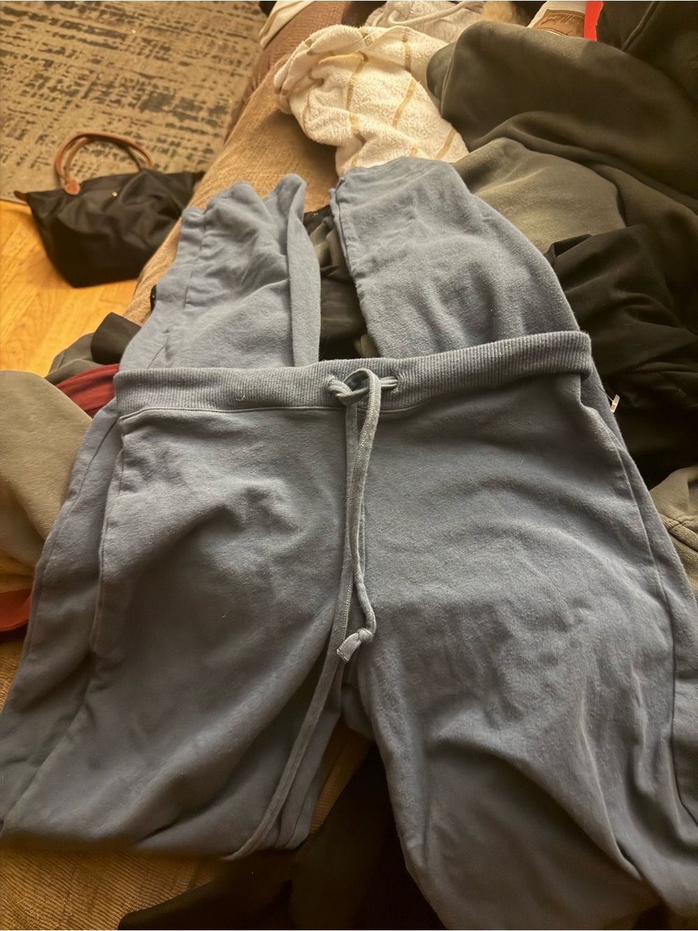 Blue Skims Drawstring straight leg pant